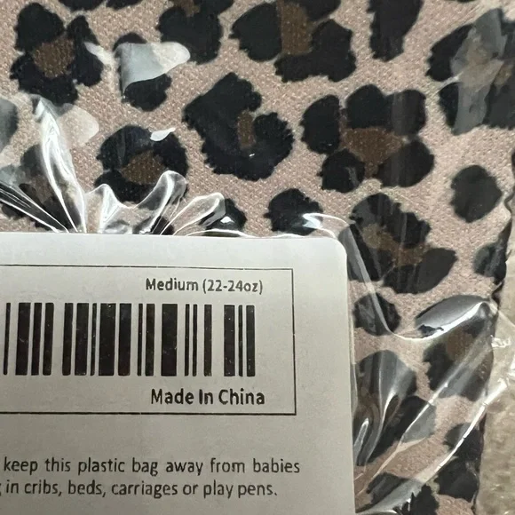 NWT 1pc Leopard Print Cup Sleeve Available in 3 Different Sizes - Picture 3 of 4